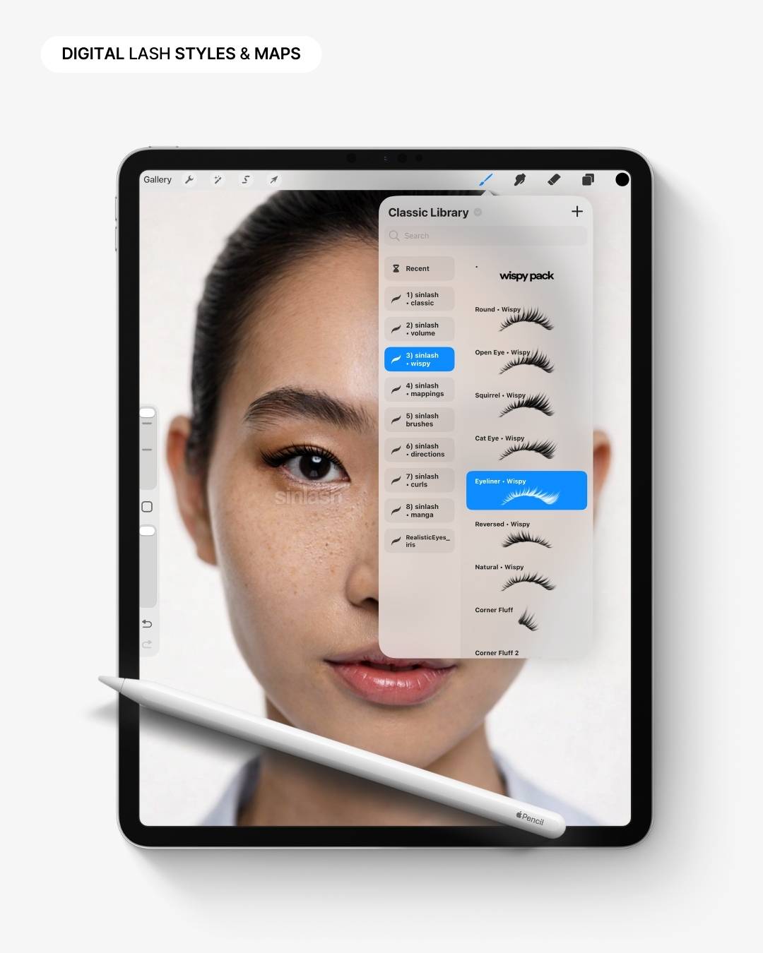 Digital Lash Styles & Mappings for Procreate